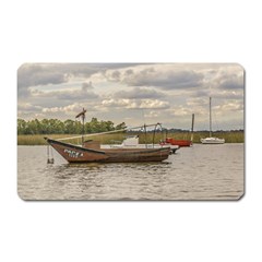 Fishing And Sailboats At Santa Lucia River In Montevideo Magnet (rectangular) by dflcprints
