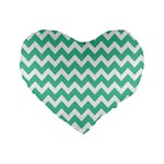 Chevron Pattern Gifts Standard 16  Premium Heart Shape Cushions