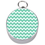 Chevron Pattern Gifts Silver Compasses