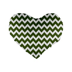 Chevron Pattern Gifts Standard 16  Premium Flano Heart Shape Cushions by GardenOfOphir