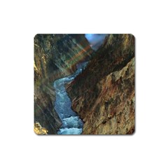 Yellowstone Lower Falls Square Magnet by trendistuff