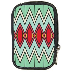 Rhombus And Chevrons Pattern			compact Camera Leather Case by LalyLauraFLM
