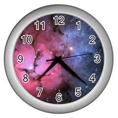 Trifid Nebula Wall Clocks (silver) 
