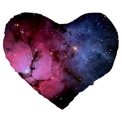 Trifid Nebula Large 19  Premium Heart Shape Cushions