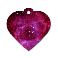Rosette Nebula 1 Dog Tag Heart (two Sides) by trendistuff