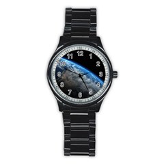 Earth Orbit Stainless Steel Round Watches by trendistuff