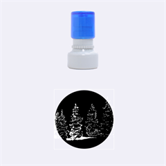 Christmas Lights 1 Rubber Round Stamps (small) by trendistuff