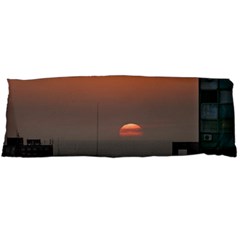 Aerial View Of Sunset At The River In Montevideo Uruguay Body Pillow Cases (dakimakura)  by dflcprints