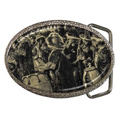 Group Of Candombe Drummers At Carnival Parade Of Uruguay Belt Buckles by dflcprints