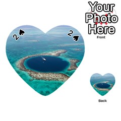 Great Blue Hole 1 Playing Cards 54 (heart)  by trendistuff