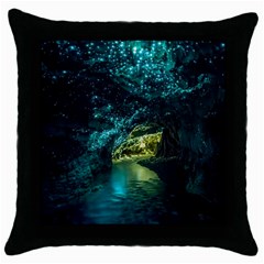 Waitomo Glowworm Throw Pillow Cases (black) by trendistuff