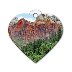 Upper Emerald Trail Dog Tag Heart (two Sides) by trendistuff