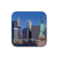 Ny Liberty 2 Rubber Coaster (square)  by trendistuff