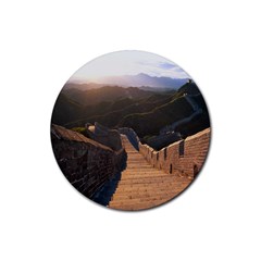Great Wall Of China 2 Rubber Coaster (round)  by trendistuff