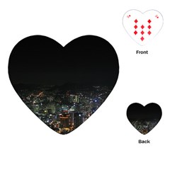 Seoul Night Lights Playing Cards (heart)  by trendistuff