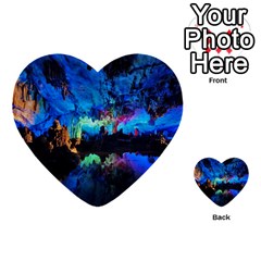 Reed Flute Caves 2 Multi-purpose Cards (heart)  by trendistuff