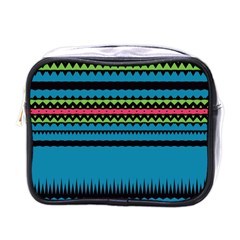 Chevrons And Triangles			mini Toiletries Bag (one Side) by LalyLauraFLM