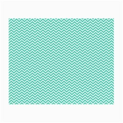 Tiffany Aqua And White Chevron Wavy Zigzag Stripes Small Glasses Cloth (2-side) by PaperandFrill