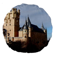 Segovia Castle Large 18  Premium Round Cushions by trendistuff