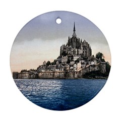 Le Mont St Michel 2 Round Ornament (two Sides)  by trendistuff