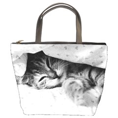 Sleepy Kitty Bucket Bags by trendistuff