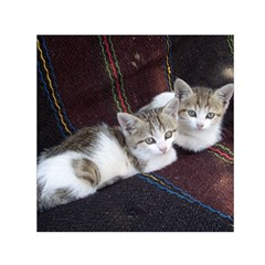 Kitty Twins Small Satin Scarf (square)  by trendistuff