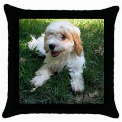 Cute Cavapoo Puppy Throw Pillow Cases (black) by trendistuff