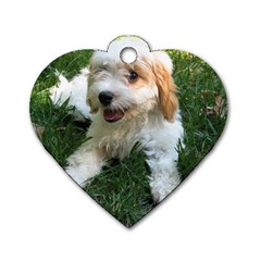 Cute Cavapoo Puppy Dog Tag Heart (two Sides) by trendistuff