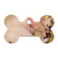 Adorable Sleeping Puppy Dog Tag Bone (two Sides) by trendistuff