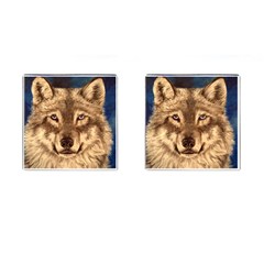 Wolf Cufflinks (square) by ArtByThree