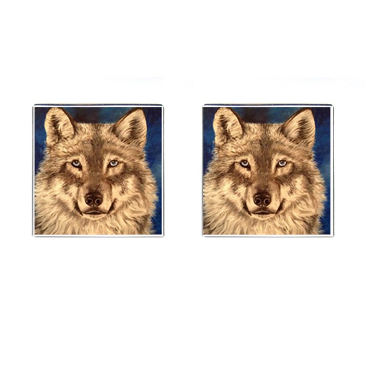 Wolf Cufflinks (Square)