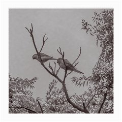 Couple Of Parrots In The Top Of A Tree Medium Glasses Cloth (2-side) by dflcprints