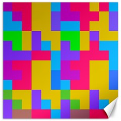 Colorful Tetris Shapes 			canvas 20  X 20  by LalyLauraFLM