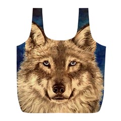 Wolf Reusable Bag (l) by ArtByThree