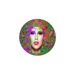 Flowers In Your Hair Golf Ball Marker by icarusismartdesigns