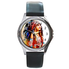 Indian 22 Round Metal Watch by indianwarrior
