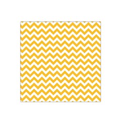 Sunny Yellow And White Zigzag Pattern Satin Bandana Scarf by Zandiepants