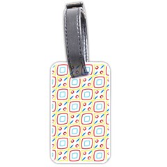 Squares Rhombus And Circles Pattern  			luggage Tag (one Side) by LalyLauraFLM