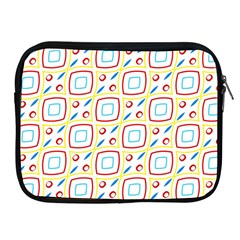 Squares Rhombus And Circles Pattern  			apple Ipad 2/3/4 Zipper Case by LalyLauraFLM