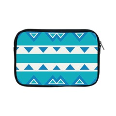 Blue Triangles And Stripes  			apple Ipad Mini Zipper Case by LalyLauraFLM