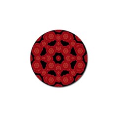 Stylized Floral Check Golf Ball Marker by dflcprints