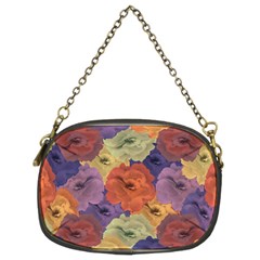 Vintage Floral Collage Pattern Chain Purses (two Sides) 