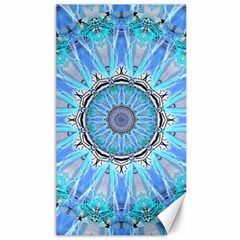 Sapphire Ice Flame, Light Bright Crystal Wheel Canvas 40  X 72   by DianeClancy