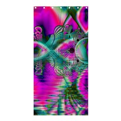 Crystal Flower Garden, Abstract Teal Violet Shower Curtain 36  X 72  (stall)  by DianeClancy