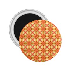 Peach Pineapple Abstract Circles Arches 2 25  Magnets by DianeClancy