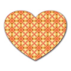 Peach Pineapple Abstract Circles Arches Heart Mousepads by DianeClancy