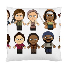 The Walking Dead   Main Characters Chibi   Amc Walking Dead   Manga Dead Standard Cushion Case (one Side) by PTsImaginarium