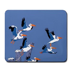 Abstract Pelicans Seascape Tropical Pop Art Large Mousepads by WaltCurleeArt