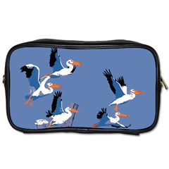 Abstract Pelicans Seascape Tropical Pop Art Toiletries Bags by WaltCurleeArt