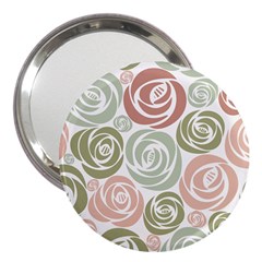  Retro Elegant Floral Pattern 3  Handbag Mirrors by TastefulDesigns